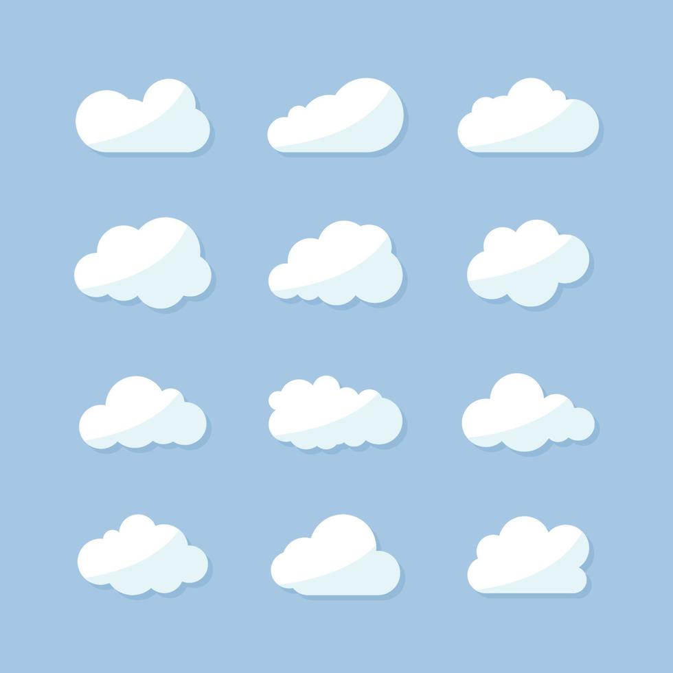 Set Cloud Icon Collection vector