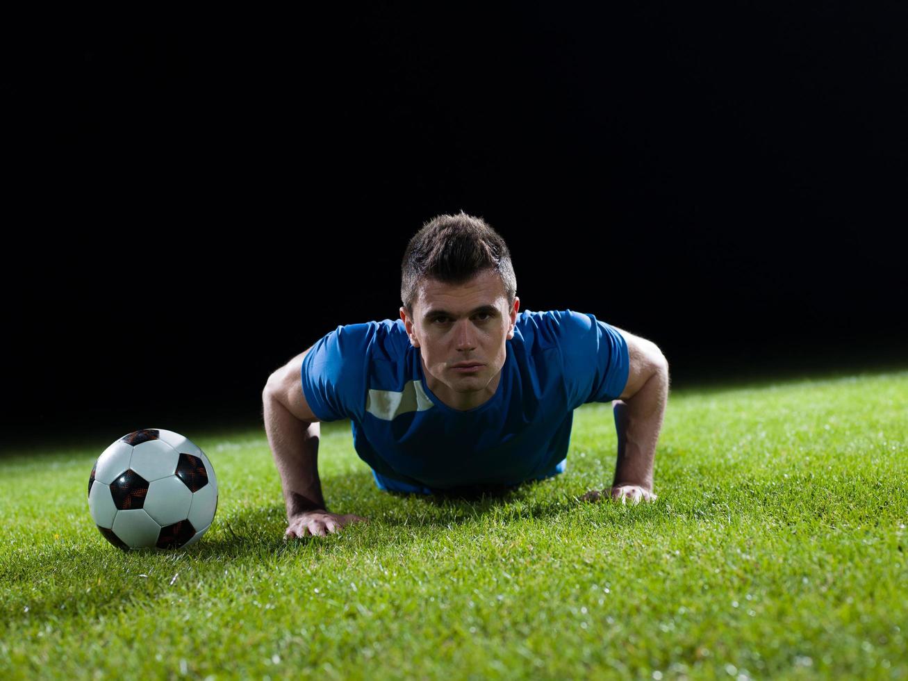 vista de jugador de futbol foto