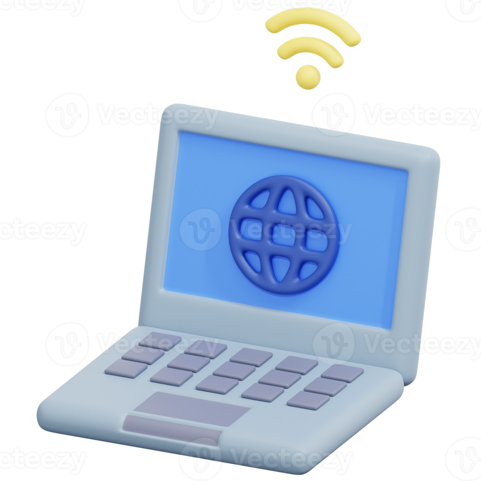 internet of things 3d render icon illustration png