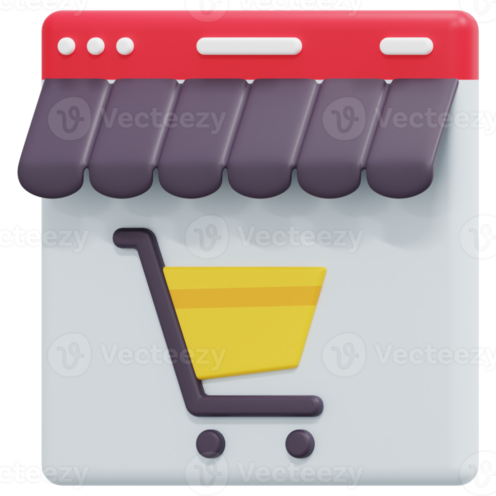 shop 3d-render-symbol-illustration png