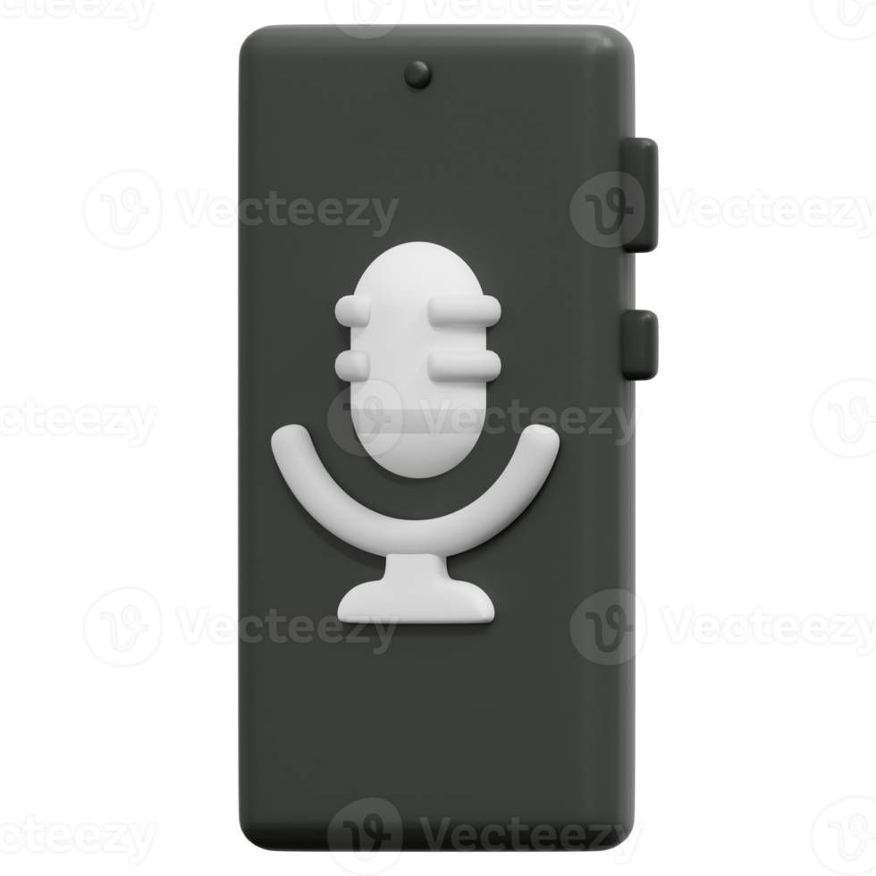 microphone 3d render icon illustration png