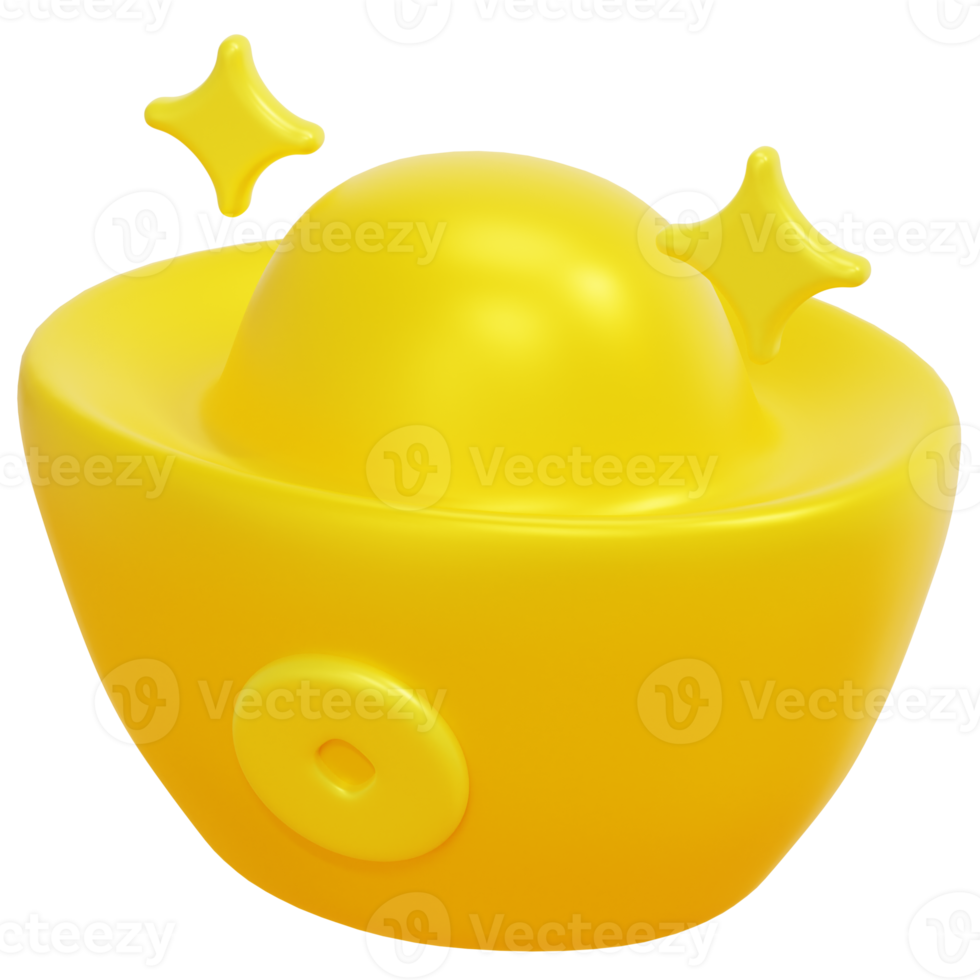 gold 3d render icon illustration png