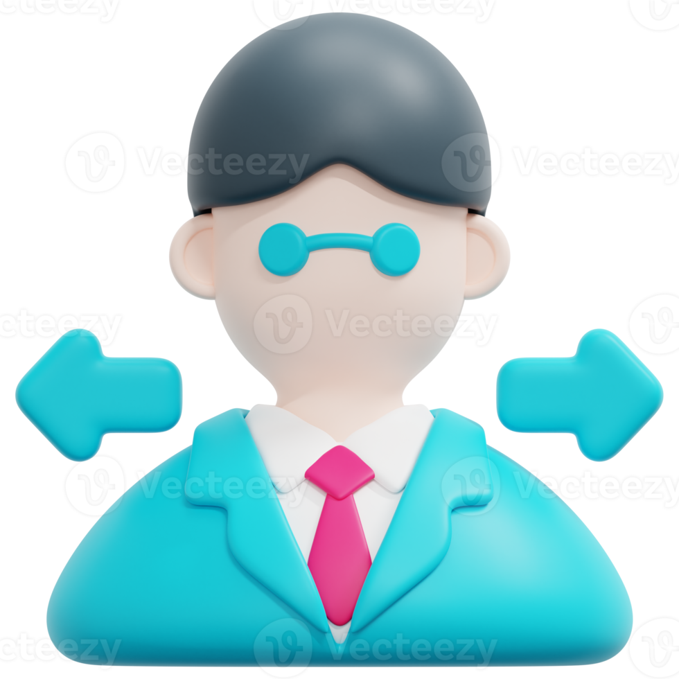 decision 3d render icon illustration png
