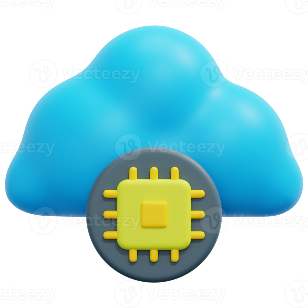 technology 3d render icon illustration png