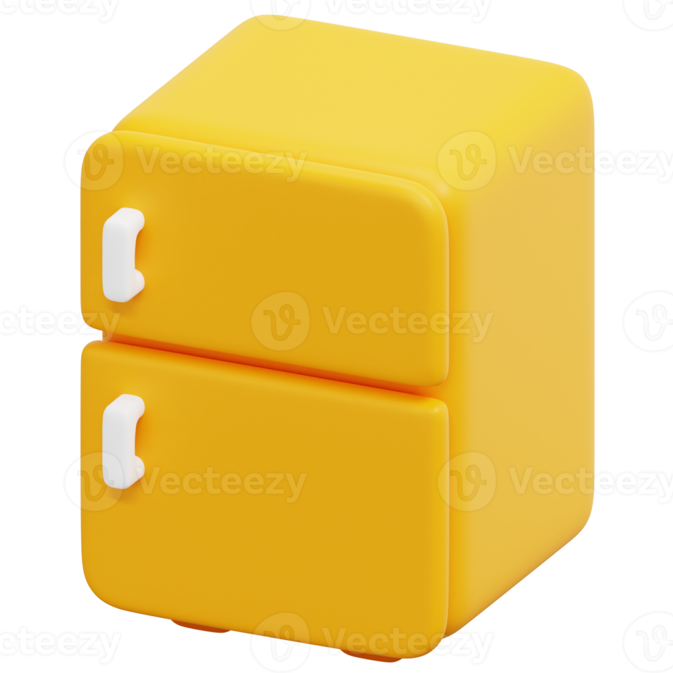refrigerator 3d render icon illustration png