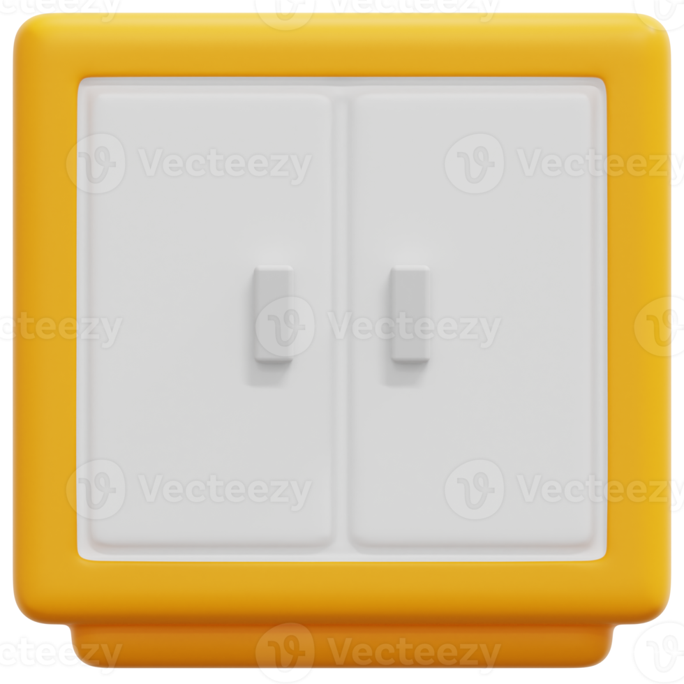 cabinet 3d render icon illustration png