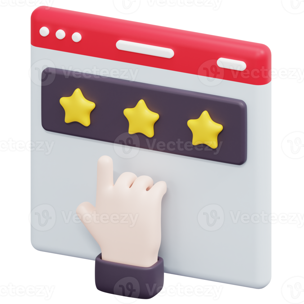 rating 3d render icon illustration png