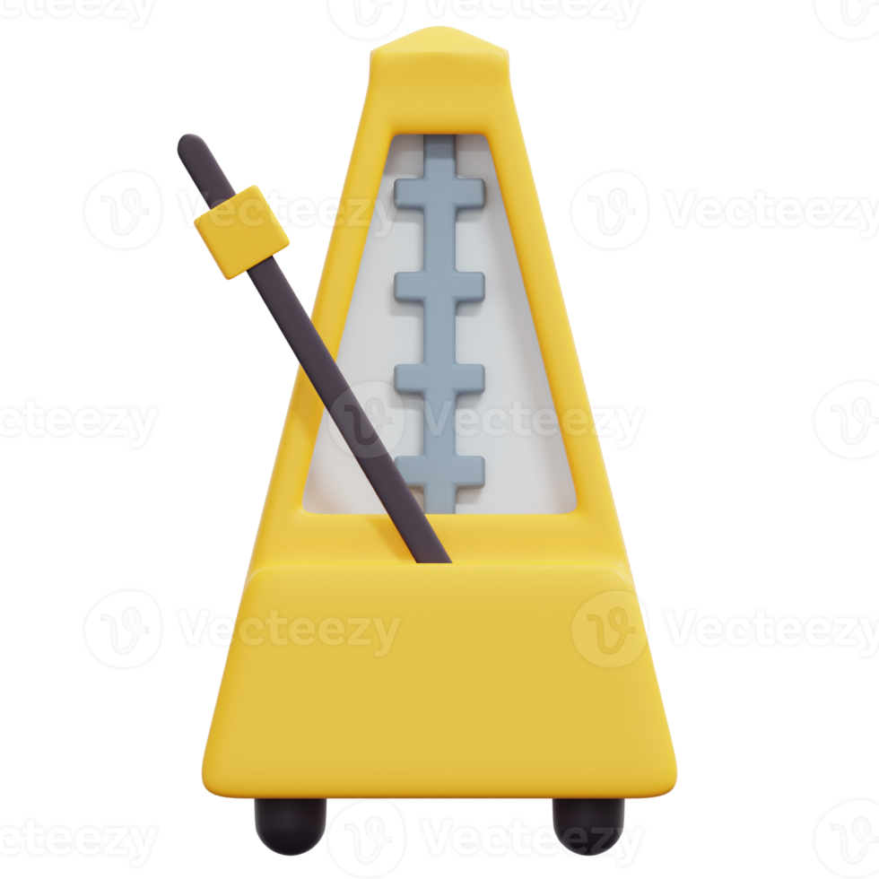 metronome 3d render icon illustration png