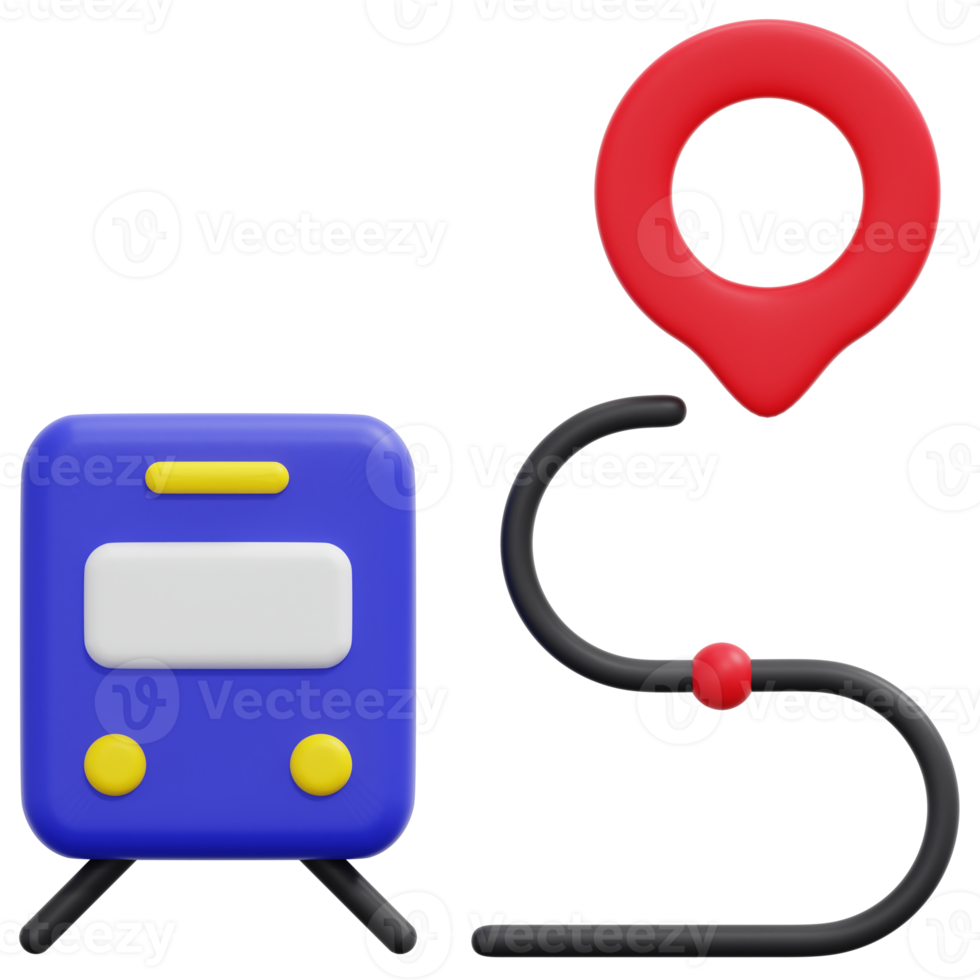 ilustração de ícone de renderização 3d de trem png