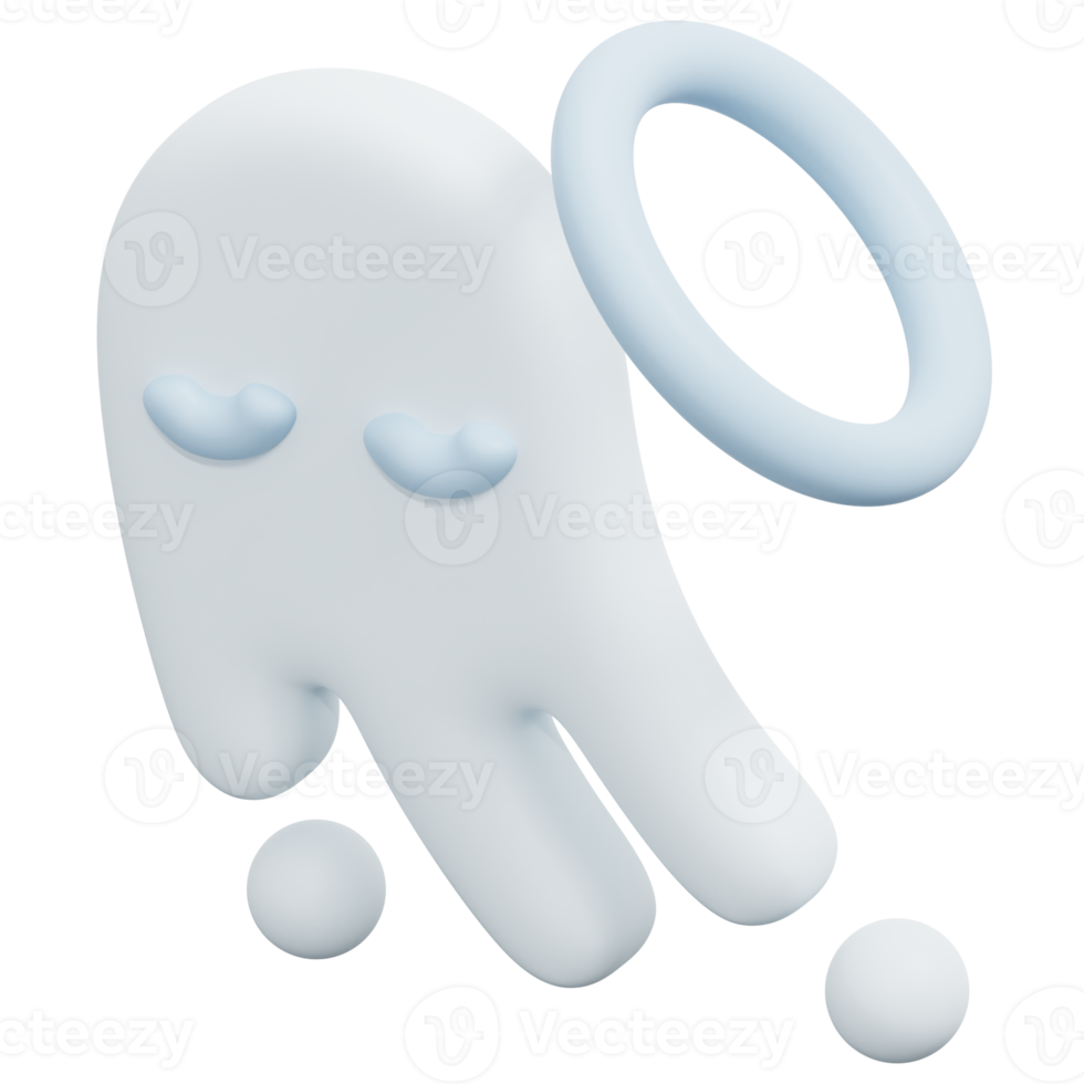 ghost 3d render icon illustration png