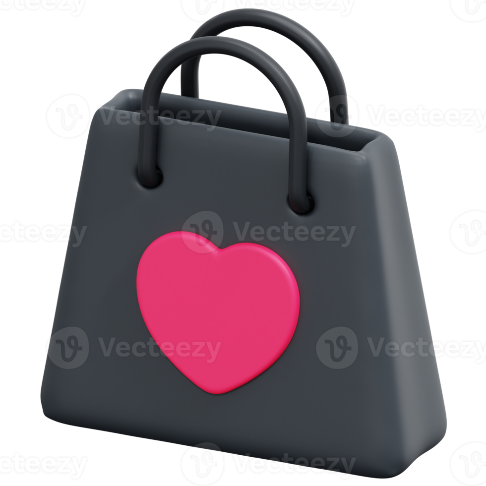 bolsa de compras 3d render icono ilustración png