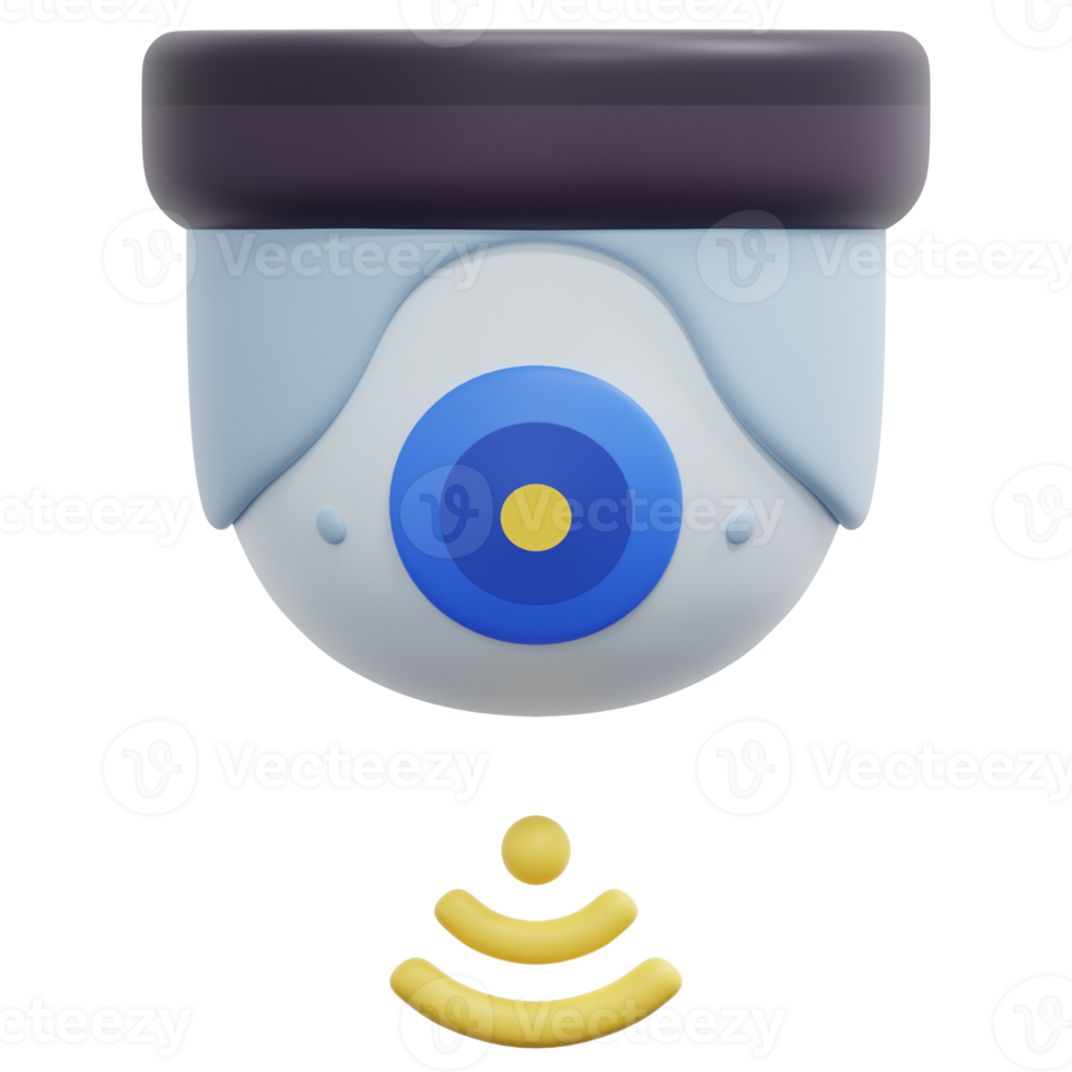 sicurezza telecamera 3d rendere icona illustrazione png