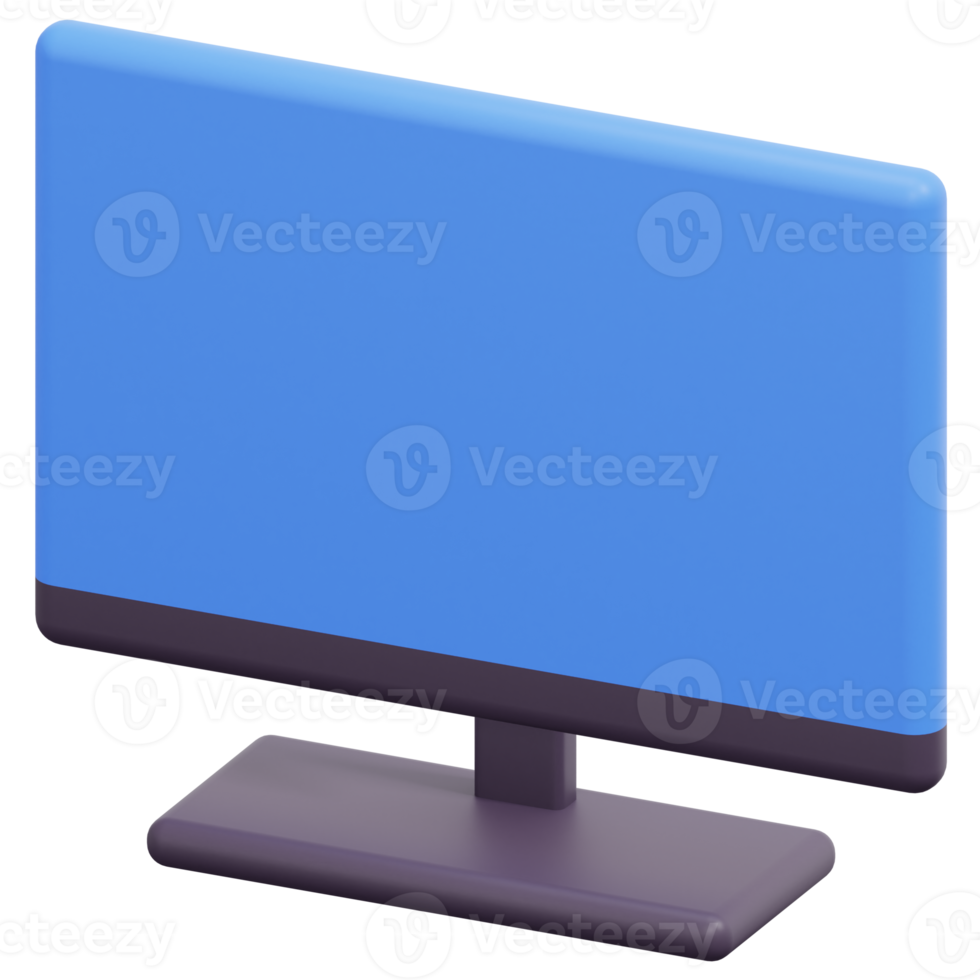 television 3d render icon illustration png