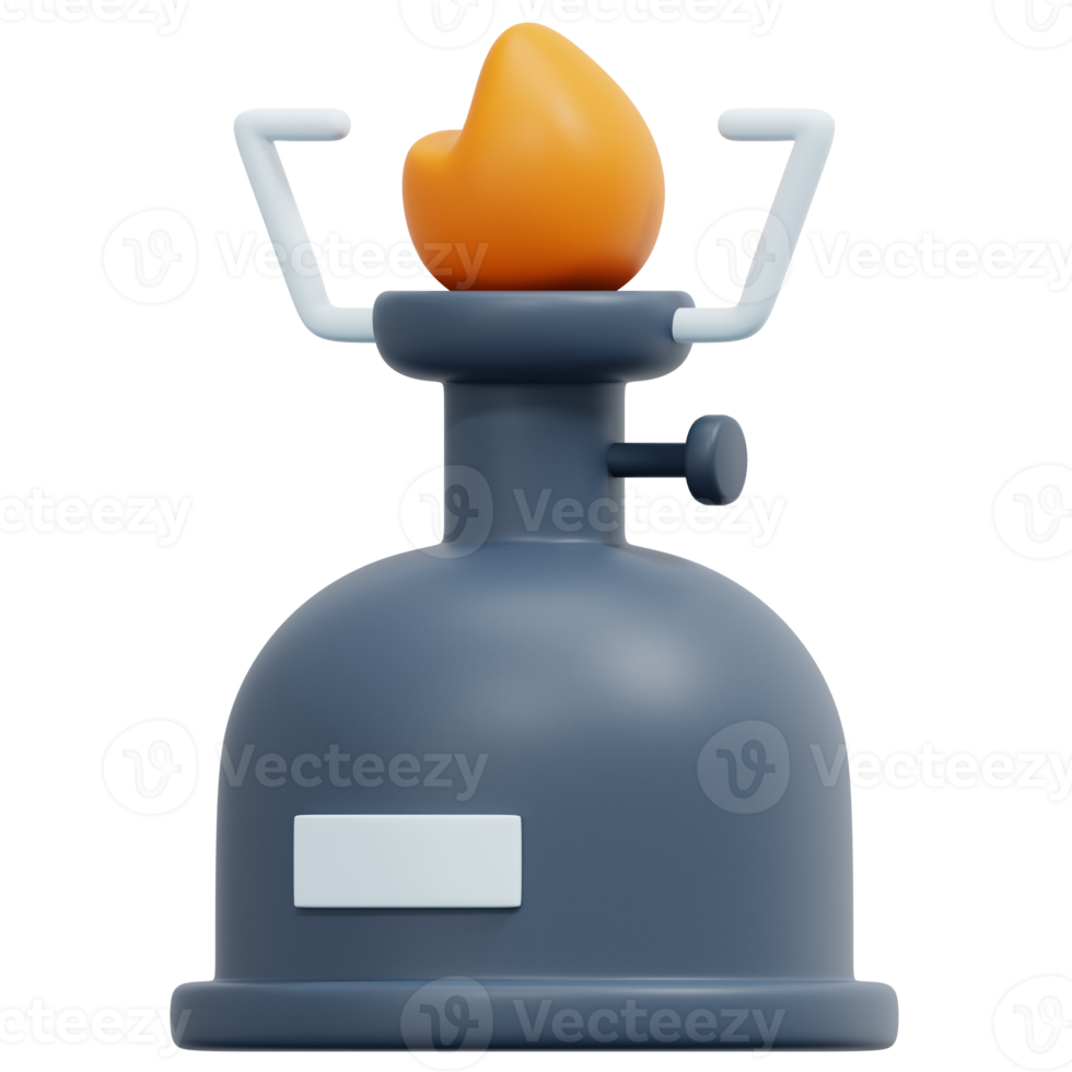 illustration de l'icône de rendu 3d de gaz de camping png