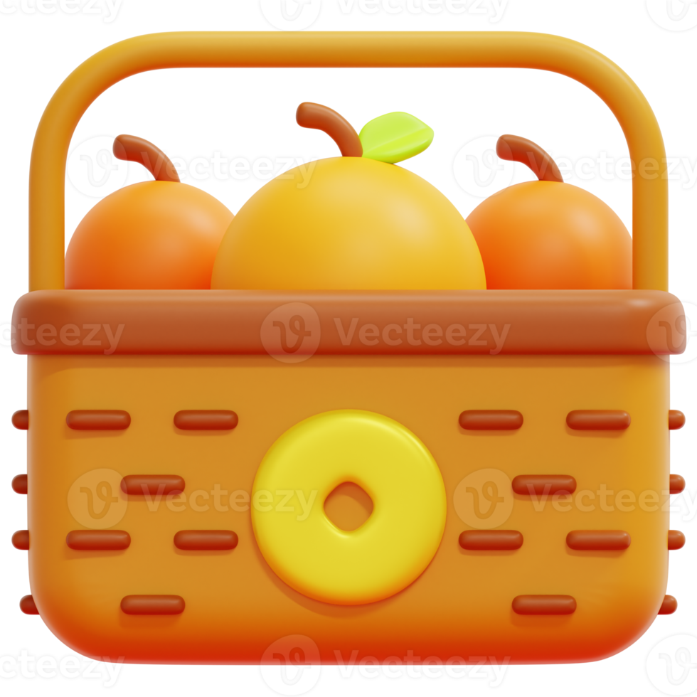apelsiner 3d framställa ikon illustration png