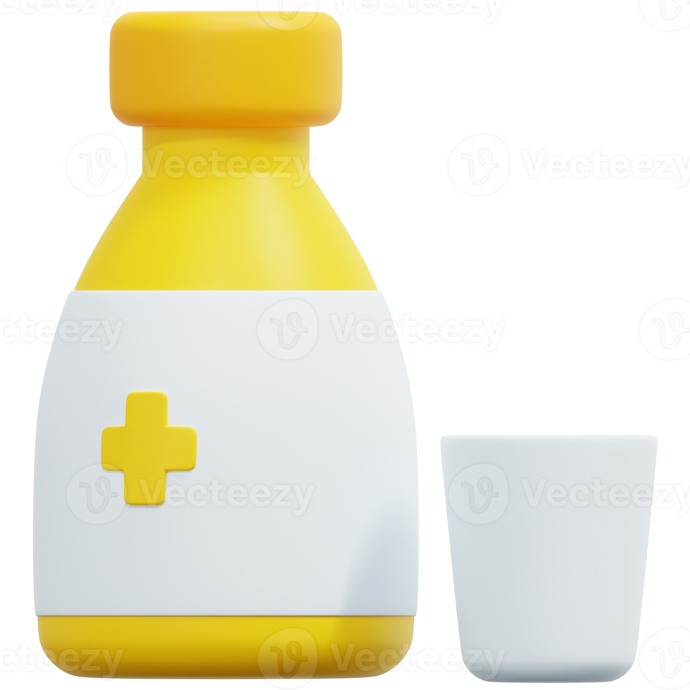 syrup 3d render icon illustration png