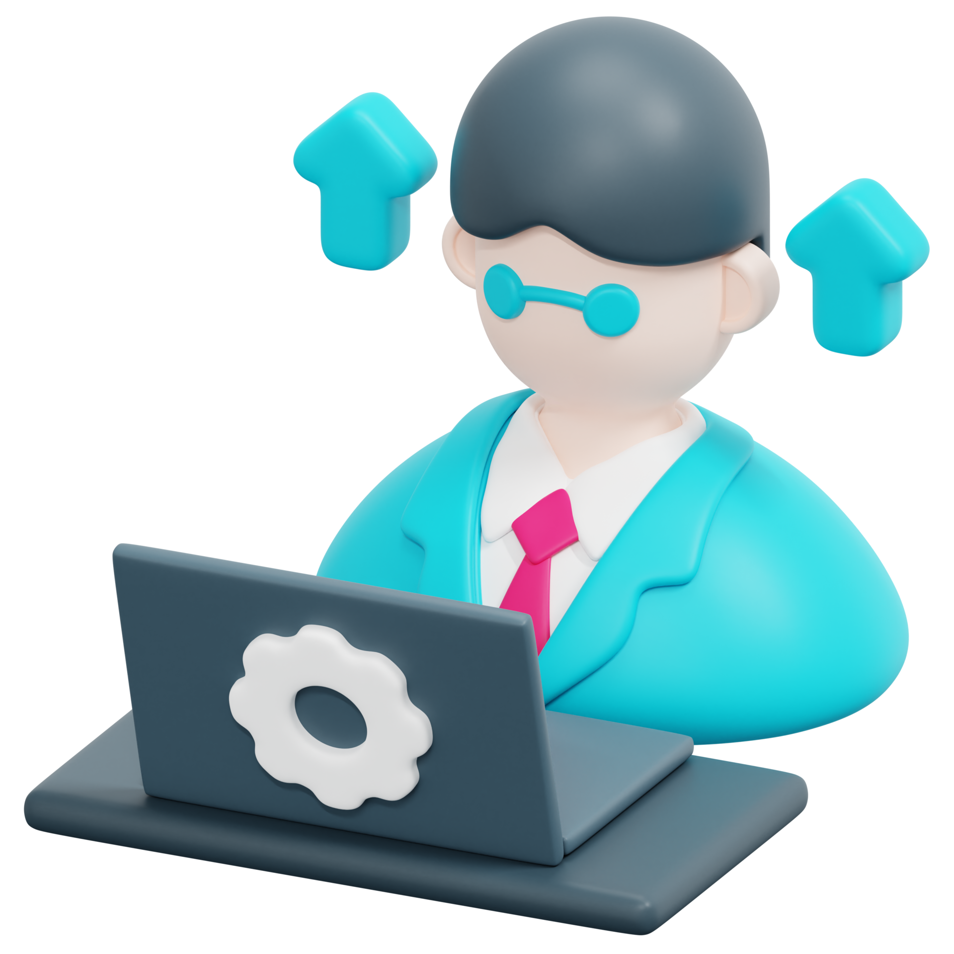 working 3d render icon illustration 11628958 PNG
