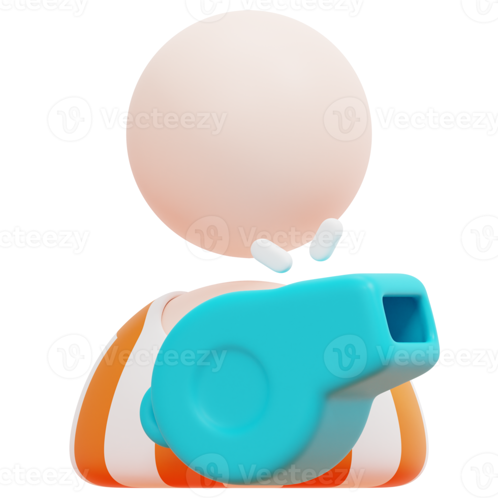 scheidsrechter 3d geven icoon illustratie png