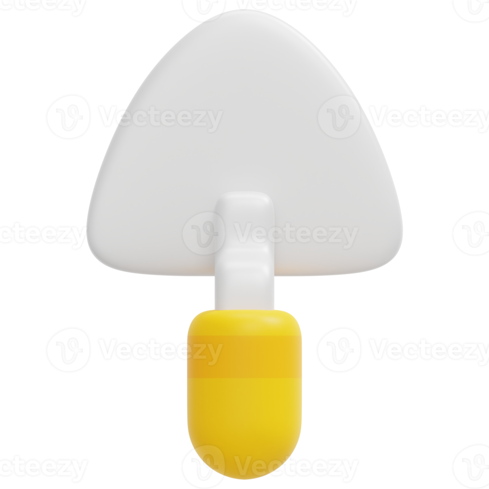 trowel 3d render icon illustration png