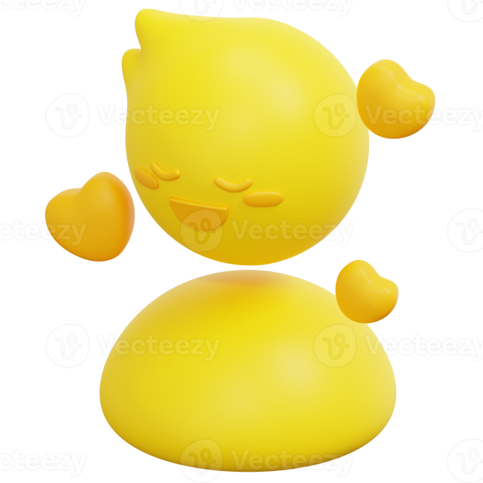 happy 3d render icon illustration png