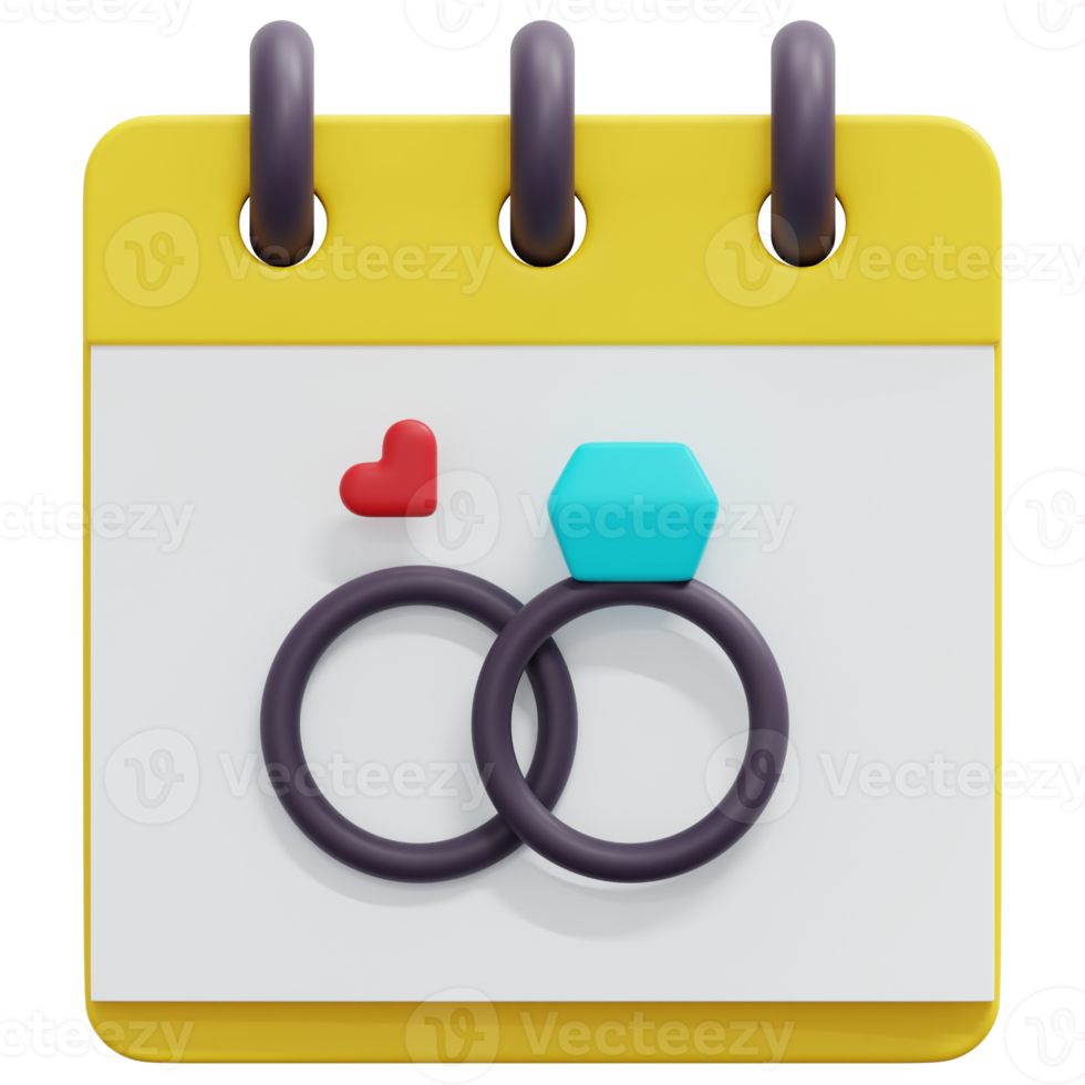 calendar 3d render icon illustration png