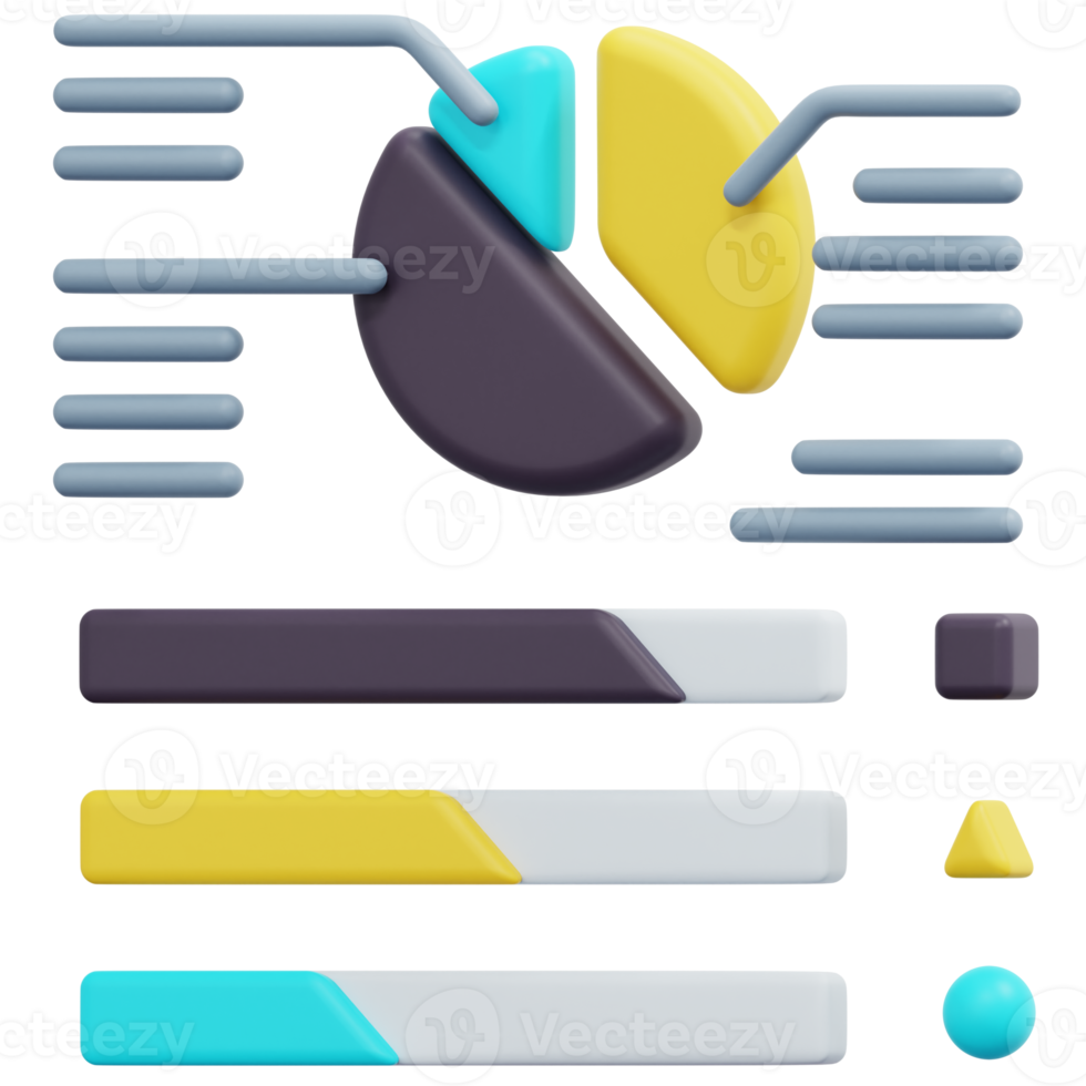 statistics 3d render icon illustration png