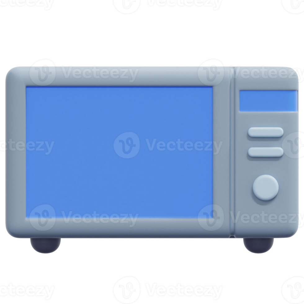 microwave 3d render icon illustration png