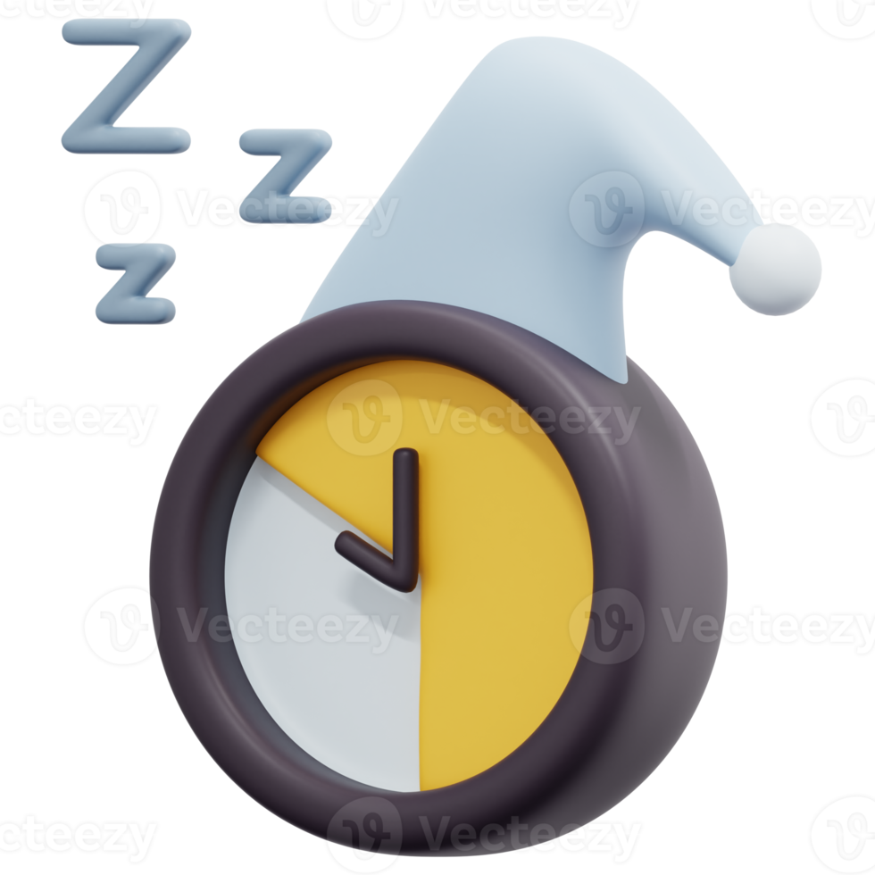 sleep 3d render icon illustration png