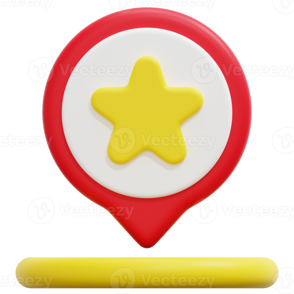star 3d render icon illustration png