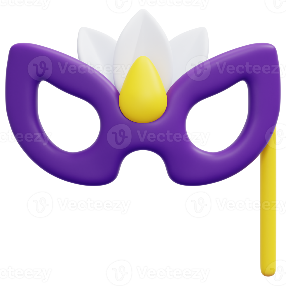 party mask 3d render icon illustration png