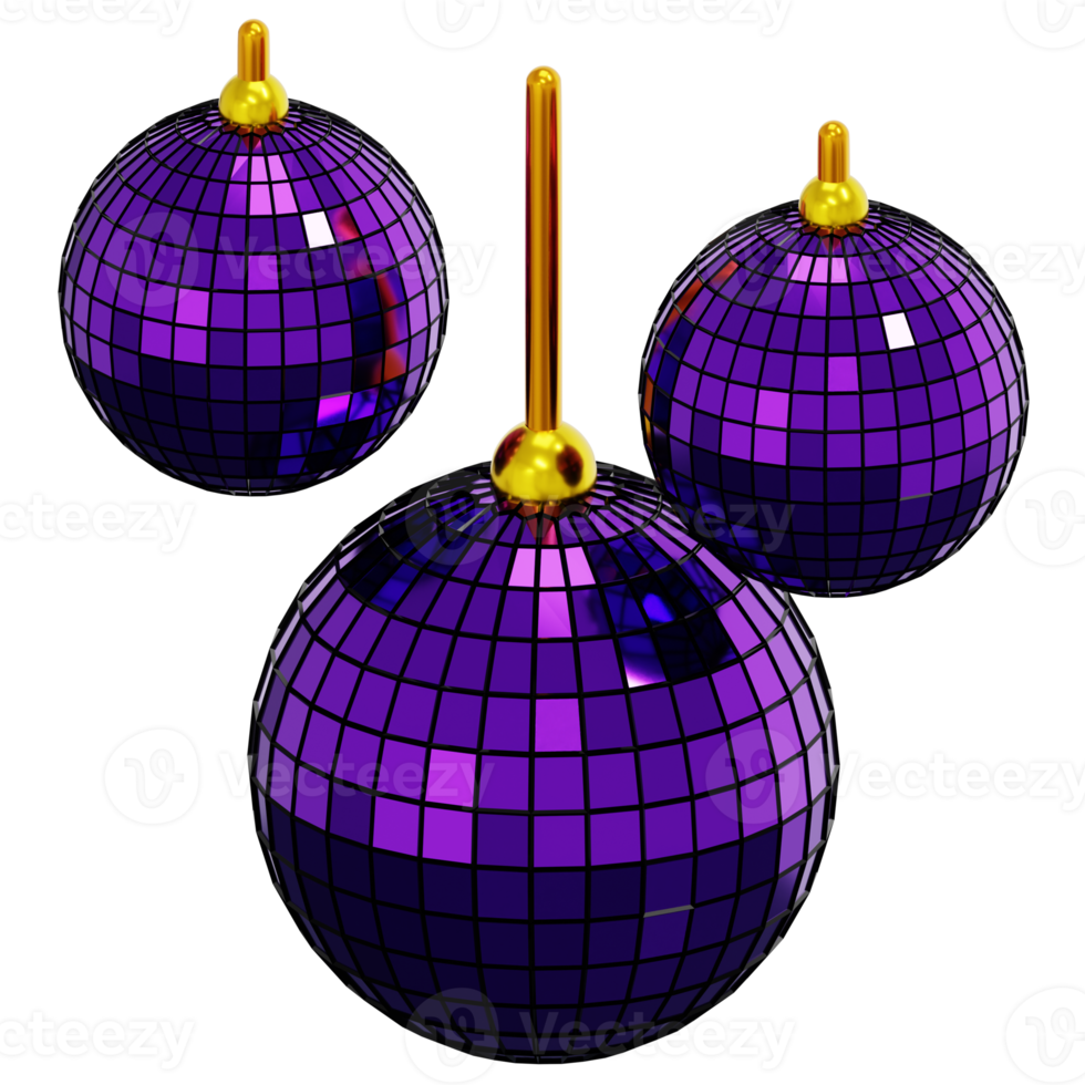 disco 3d render icon illustration png