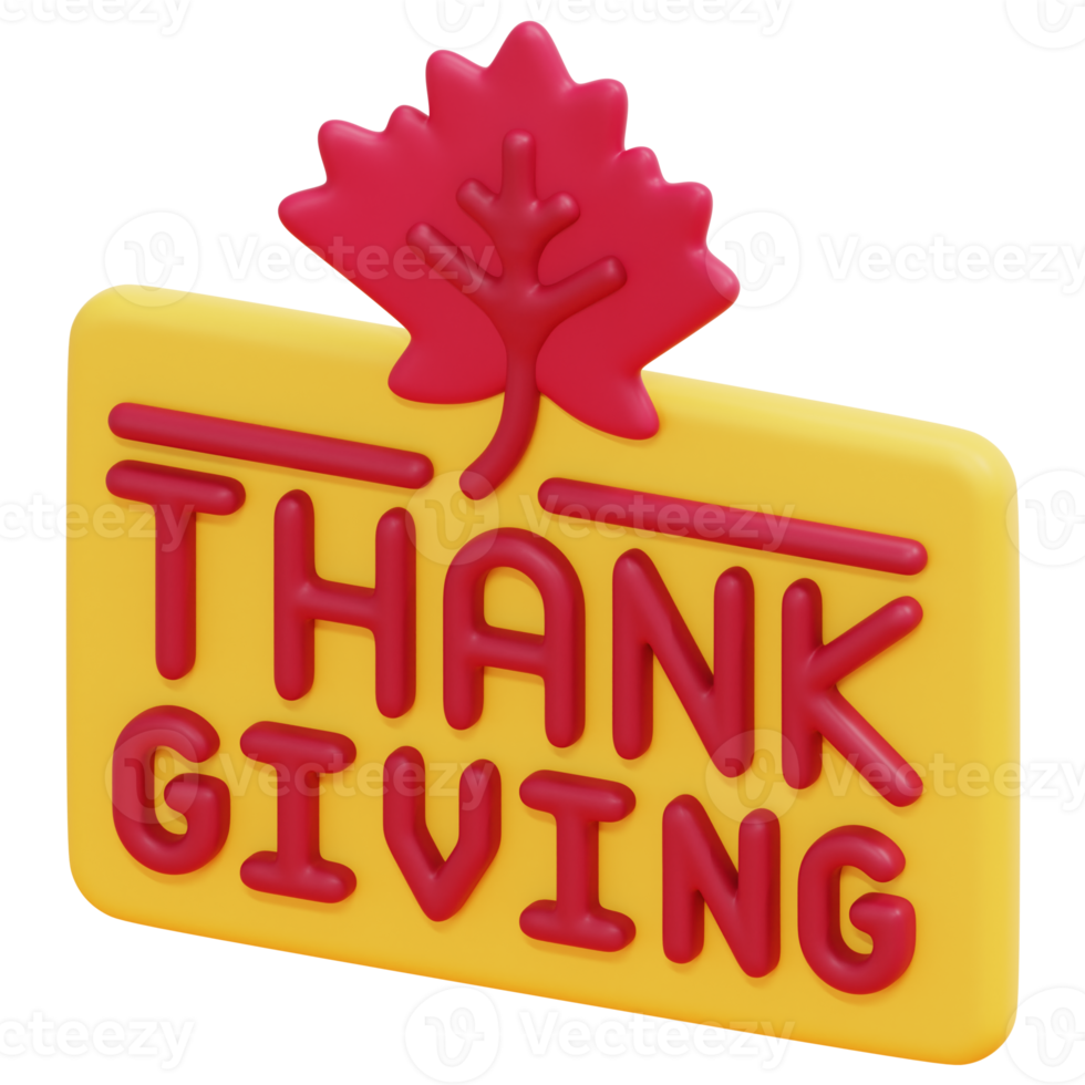 thanksgiving 3d render icon illustration png