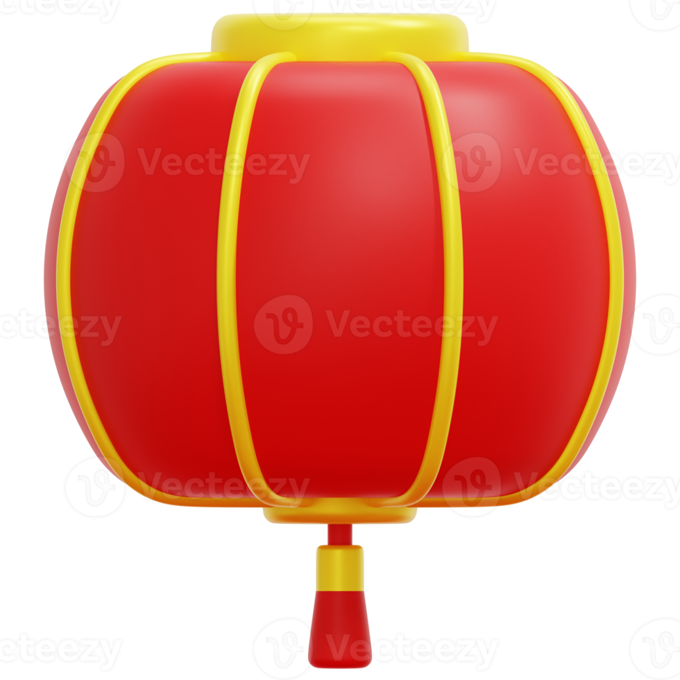 chinese lantern 3d render icon illustration png