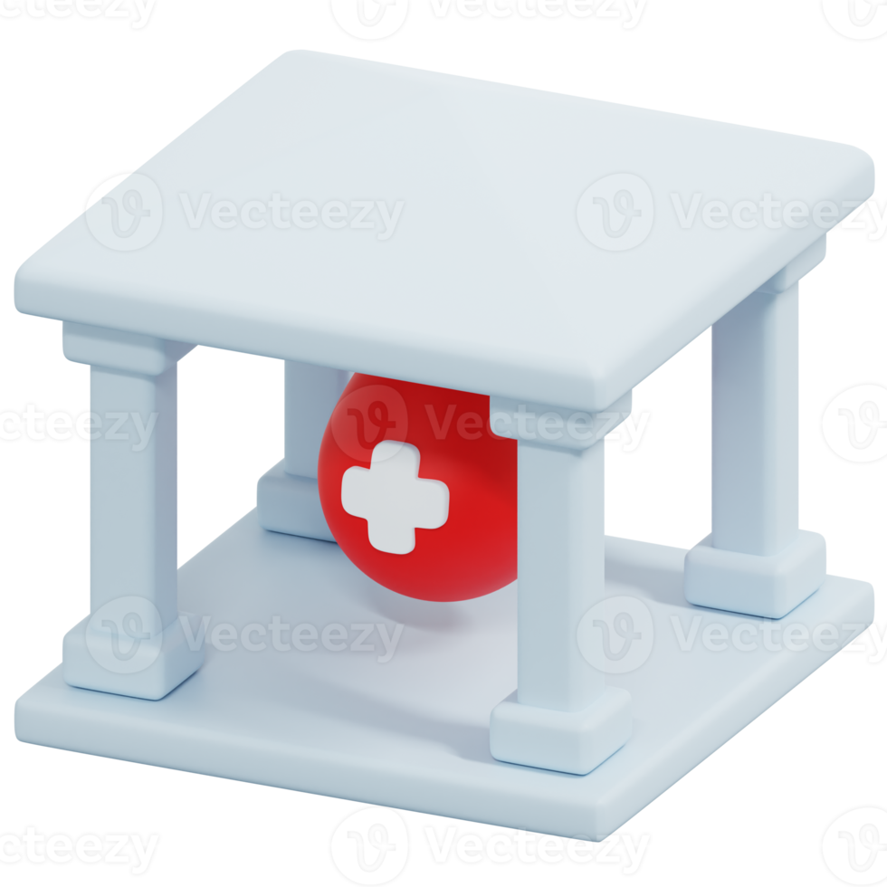 blood bank 3d render icon illustration png