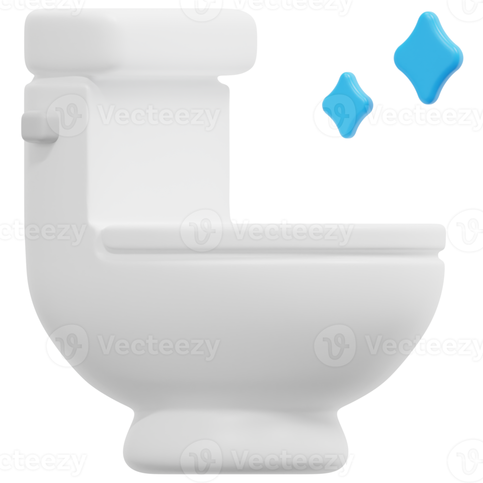 illustration de l'icône de rendu 3d des toilettes png