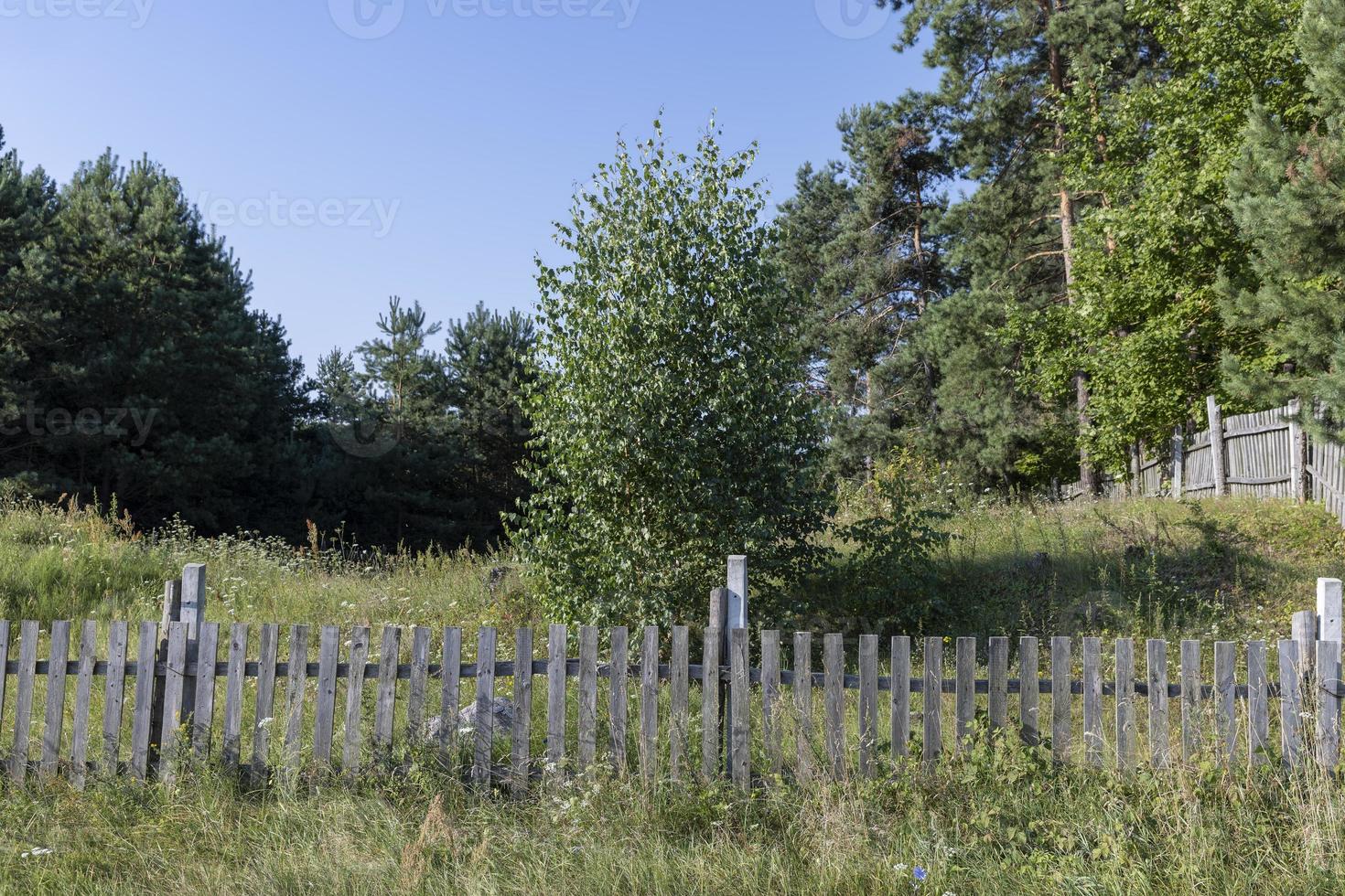 Wooden fence for security photo