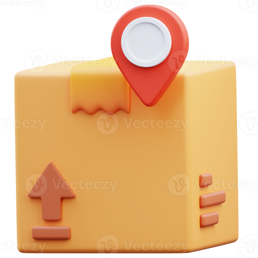 Where the order is being delivered, 3d rendering illustration png