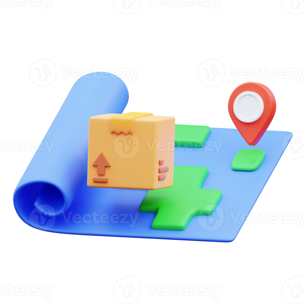 Package delivery location map png