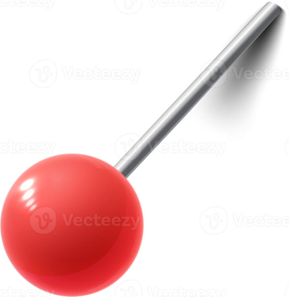 Realistic red pushpin png