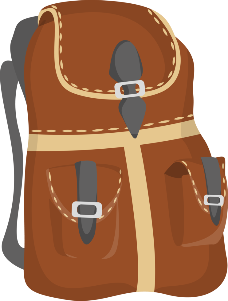 mochila marrón adulto. png