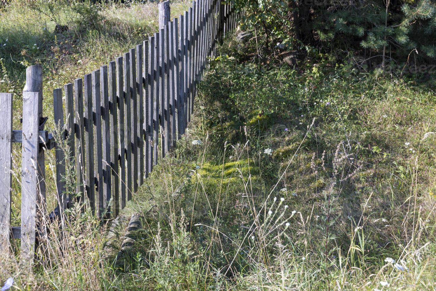 Wooden fence for security photo