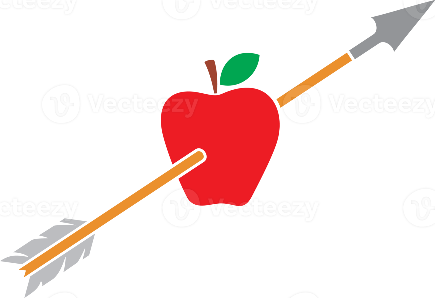 Pierced Apple Illustration png