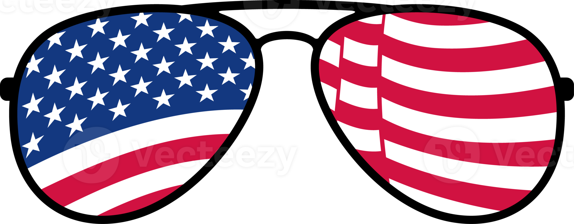 Aviator Sunglasses and USA Flag Illustration 11630222 PNG