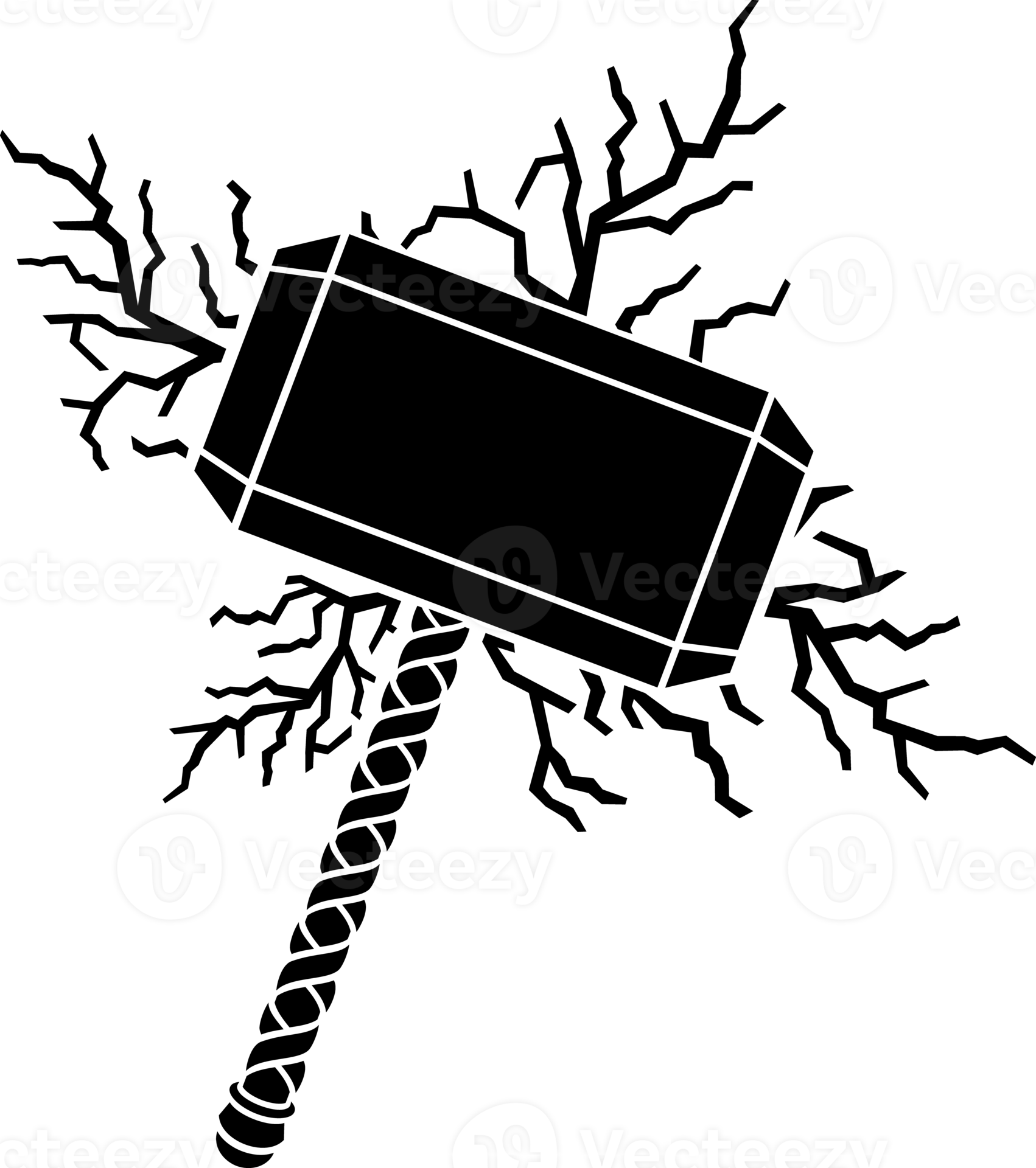 ilustración de martillo de thor y rayo 11630233 PNG