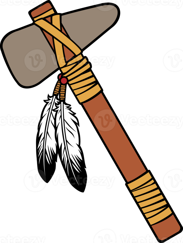 ilustración de tomahawk nativo americano png