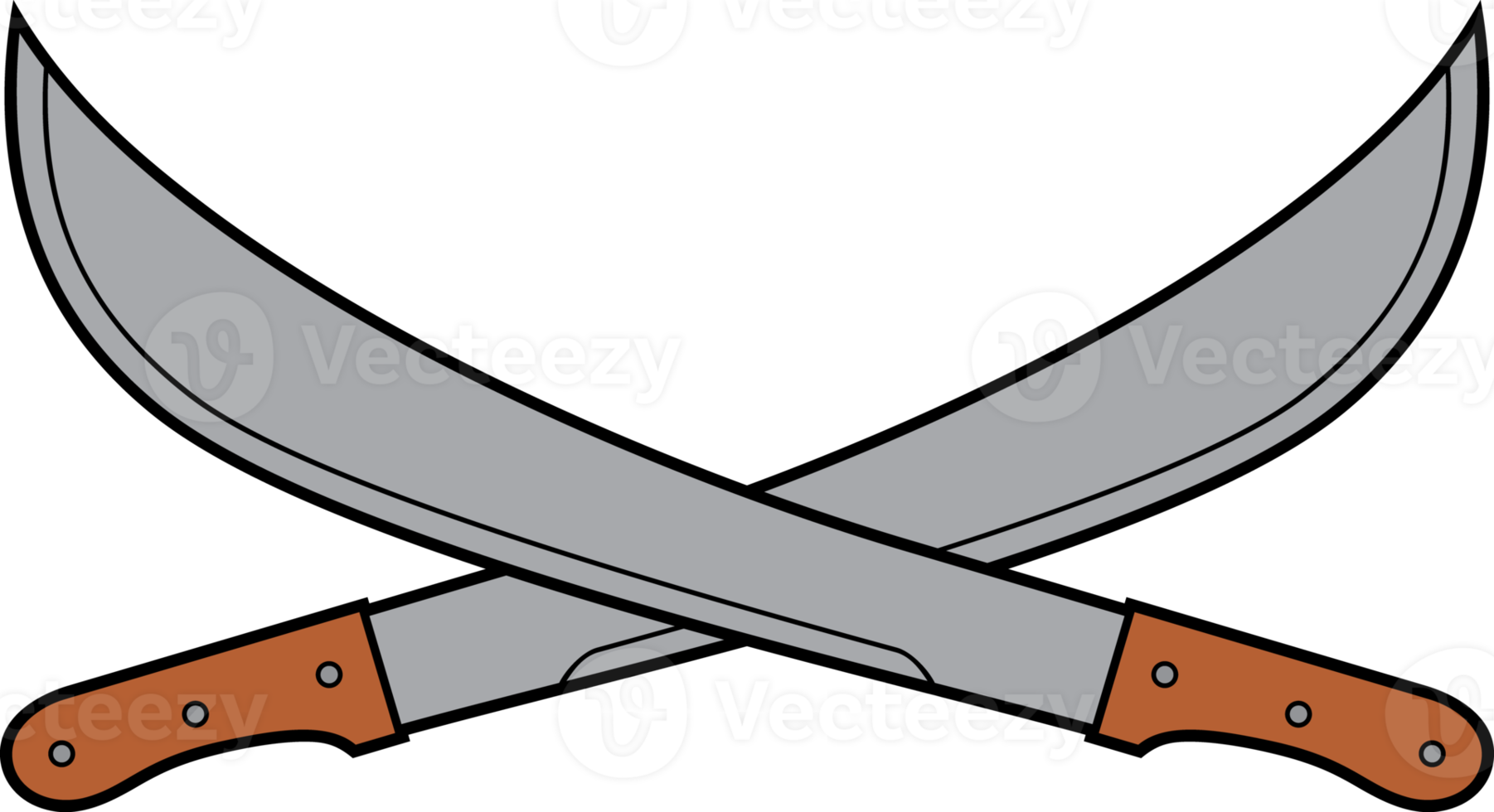 två går över machetes illustration png