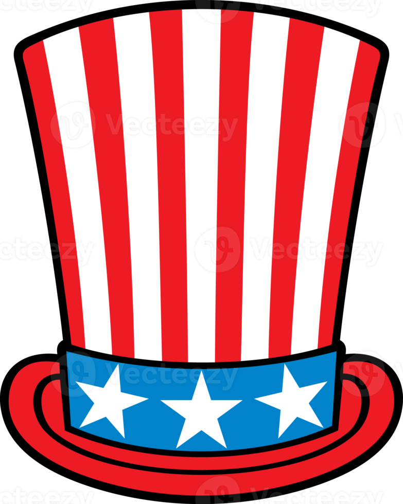 USA topp hatt illustration png
