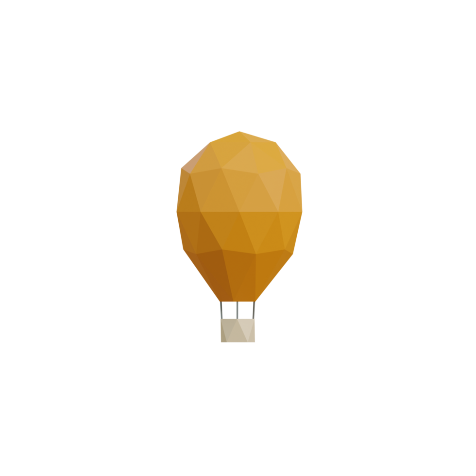 3D Isolated Air Balloon png