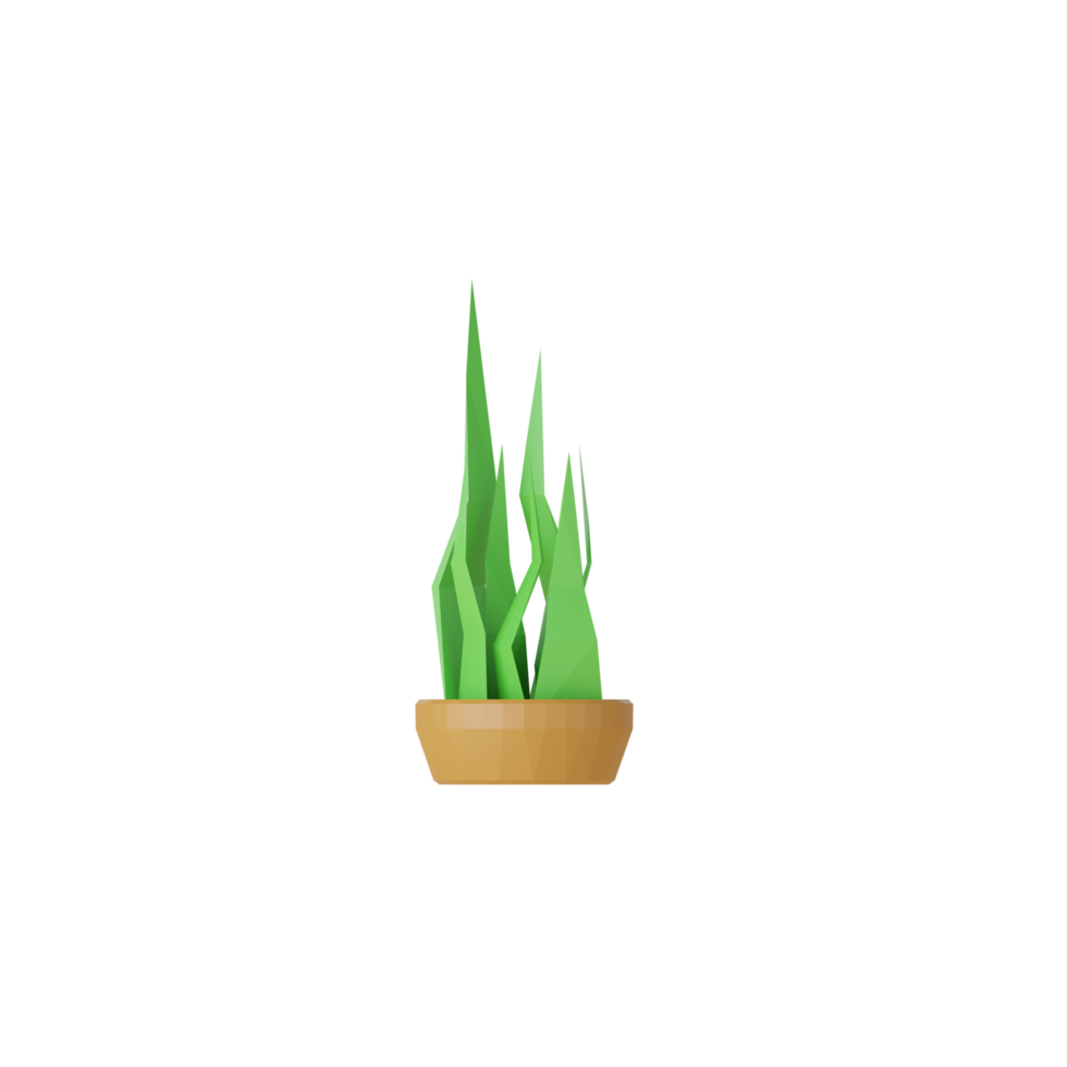 3D Isolated Plants In Pots png