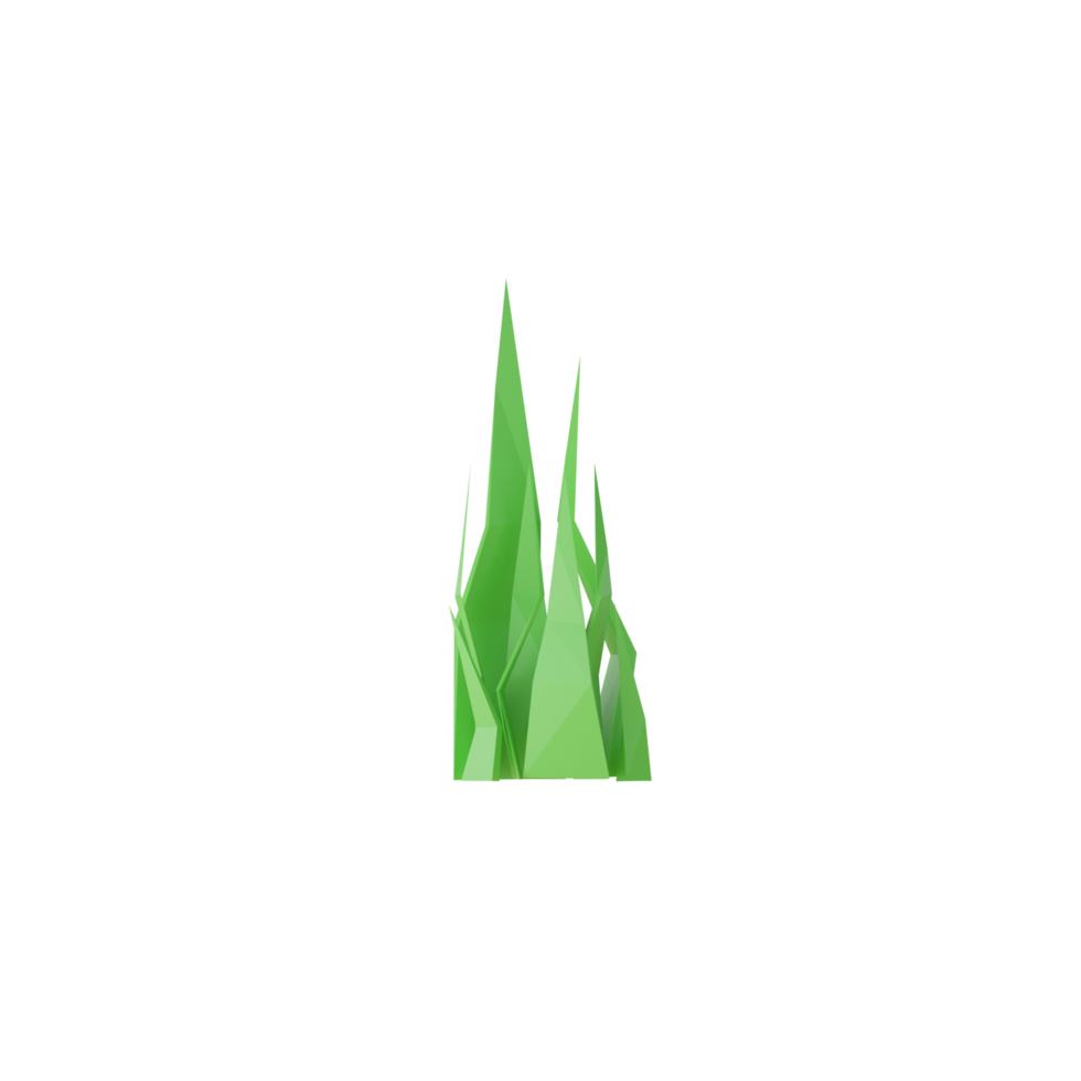 grama verde isolada 3D png
